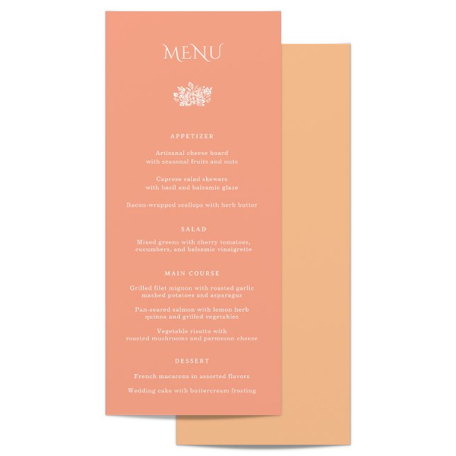 Menu du dîner Mariage Norwich (Créateur téléchargé)