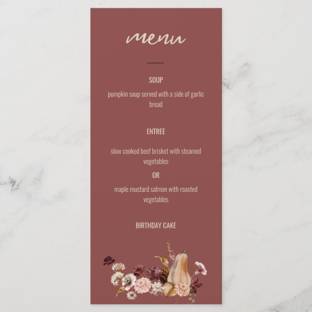 Menu du dîner pour les fêtes, Golden Harvest (Devant)