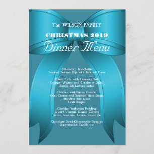 Menu du grand dîner de Noël de la famille au grand
