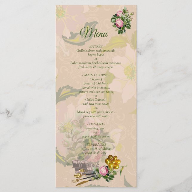 Menu du jardin de brousse victorien (Devant)