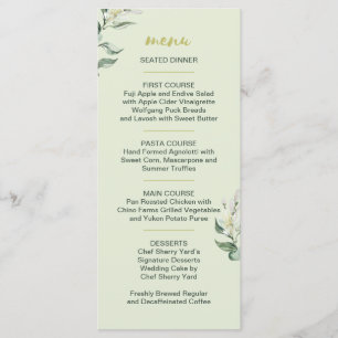 Menu du jardin d'oliviers toscan