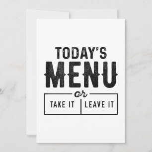 Menu du jour