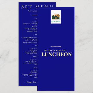 Menu du logo de l'événement commercial d'entrepris