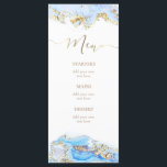 Menu du marbre fluide à l'encre bleue<br><div class="desc">menu personnalisé</div>