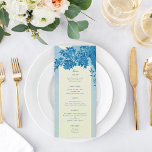 Menu du Mariage de fleurs de cerisier bleu japonai<br><div class="desc">Customisez tout le texte de votre événement.</div>