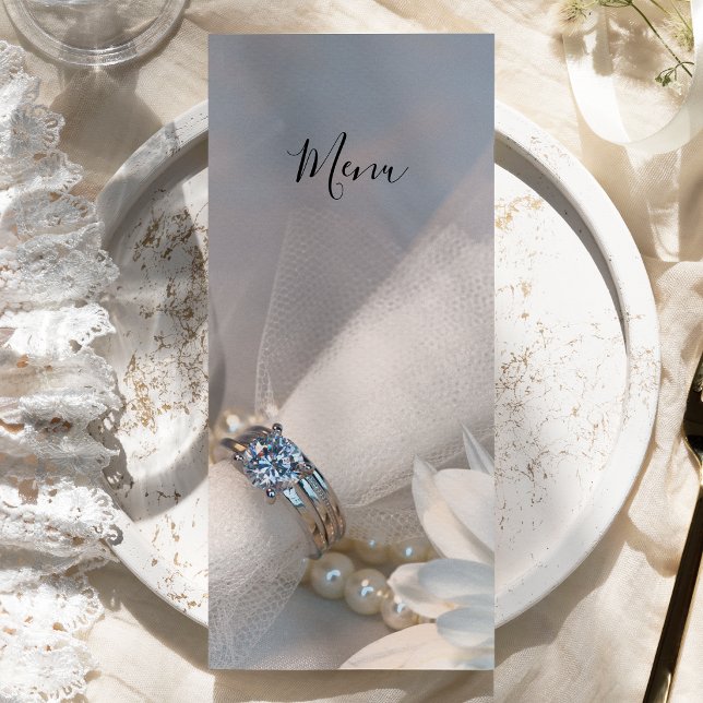 Menu du Mariage d'élégance de marguerite blanche (Créateur téléchargé)