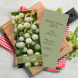 Menu du Mariage Vignoble de raisins verts