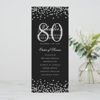 Menu du programme 80e anniversaire Merci Silver Bl