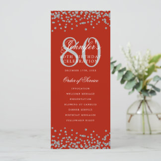 Menu du programme 80e anniversaire Merci Silver Re