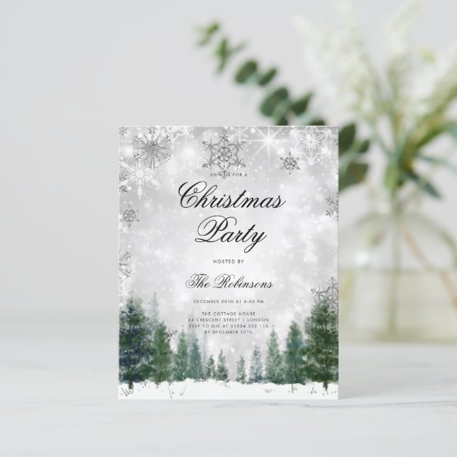 Menu du programme Invitation Silver Winter Wonderl (Debout devant)