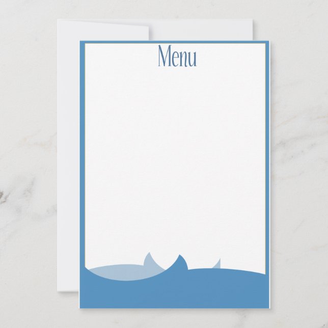 Menu du restaurant de fruits de mer (Devant)
