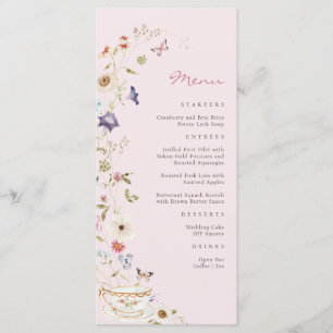 Menu du thé pour la douche de mariée