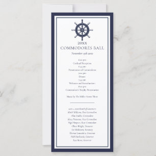 Menu du Yacht Club Thème Marin Bleu Nuit