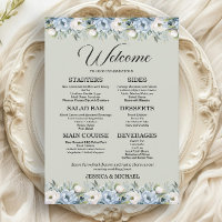 Dusty Blue Floral Sage Green Mariage Réception