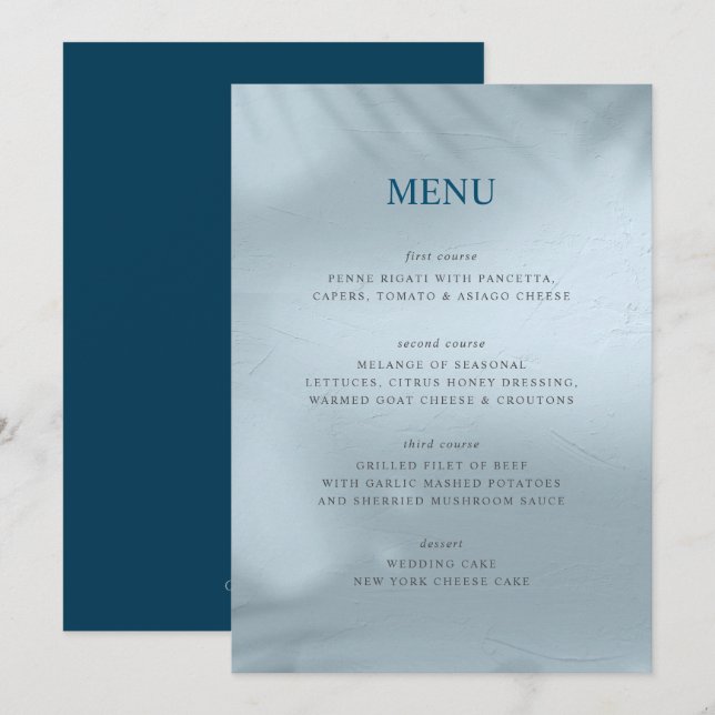 Menu eau et glace élémentaire (Devant / Derrière)