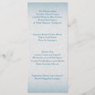 Menu Éclaboussure bleue moderne d'aquarelle