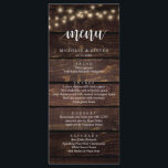 Menu Éclairage À Chaîne Brown Kraft Mariage Eloping Dîn<br><div class="desc">Kraft Brown Rustique moderne,  String Lights Mariage Elopement Diner Carte Menu. Customisez facilement et personnalisez-vous selon vos besoins,  et vos invités de dîner seront ravis quand ils verront ce menu de dîner parfait et élégant.</div>