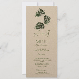Menu Eco Tropical Botanique Feuille de Palmier Kra