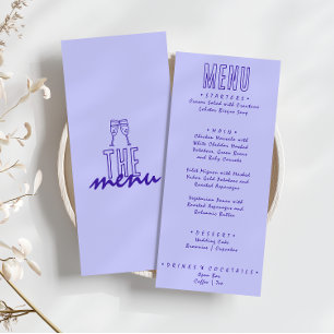 Menu Écrit à la main Retro Bold Mariage moderne