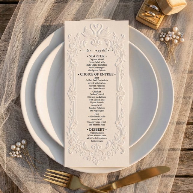 Menu Effet de faux relief en ivoire (Créateur téléchargé)