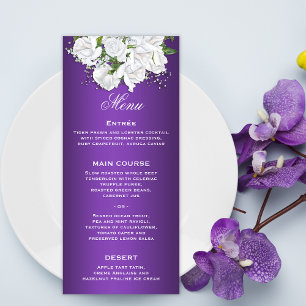 Menu Élégance violette et Mariage blanc de bouquet nupt