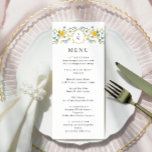 Menu Elégant Aquarelle Fleurs sauvages Dîner Mariage<br><div class="desc">Pour plus de personnalisation,  cliquez sur "Personnaliser ce modèle",  puis sur "Modifier à l'aide de l'outil de conception". Élégant éditable facile à utiliser modèles mariage,  plus d'articles disponibles dans le magasin (invitations,  rsvp,  cartes de remerciements,  papeterie & décoration). Si vous avez besoin d'aide ou d'articles correspondants,  veuillez me contacter.</div>