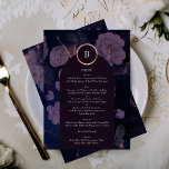 Menu Élégant Boho foncé Rose or Arc  or Mariage<br><div class="desc">Ce design fait partie d'une collection; s'il vous plaît contactez-moi si vous avez besoin d'aide pour trouver des designs ou des produits correspondants; également disponible en couleurs alternatives</div>