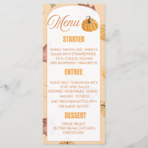 Menu Élégant Citrouille d'Automne – Action de Grâc