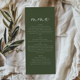 Menu élégant de ferme rustique à feuillage botaniq