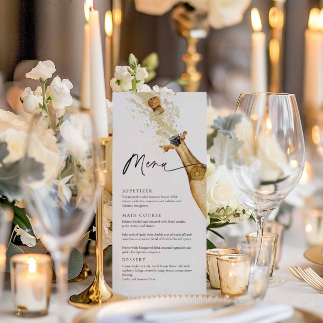 Menu élégant de fête au Champagne (Créateur téléchargé)