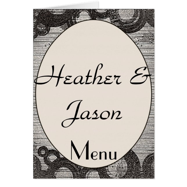 Menu élégant de mariage (Devant)