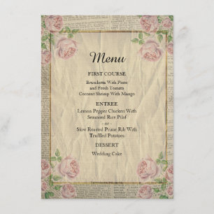 Menu Élégant dictionnaire de vinaigre Imprimer avec men