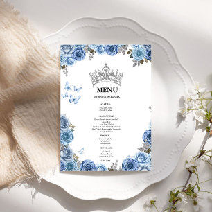 Menu Élégant et chic Couple Baby Shower Baptême de mari
