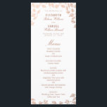 Menu Elégant Feuilles d'automne Faux Cuivre Mariage Men<br><div class="desc">Customisez ce Menu Mariage élégant, conçu avec des feuilles d'automne en faux cuivre fantaisie sur un arrière - plan blanc propre. Veuillez noter que le cuivre est une impression couleur et qu'il n'est pas en fait de couleur ou de feuille métallique. Tous les autres articles correspondants peuvent être trouvés dans...</div>