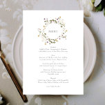 Menu Élégant Fleur sauvage séché Pampas Mariage Floral<br><div class="desc">Ce design fait partie d'une collection; s'il vous plaît contactez-moi si vous avez besoin d'aide pour trouver des designs ou des produits correspondants; également disponible en couleurs alternatives</div>