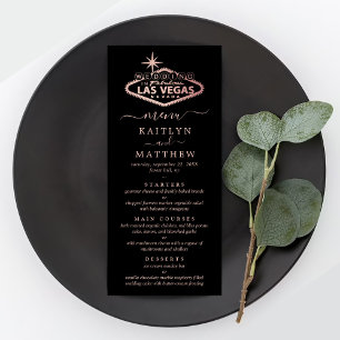 Menu Elégant Las Vegas Destination Mariage