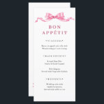 Menu Élégant Mariage à mâchoire douce rose<br><div class="desc">Si vous avez besoin d'aide ou d'articles correspondants,  veuillez me contacter.</div>