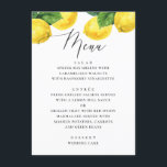 Menu Élégant Mariage citron. Jardin méditerranéen des a<br><div class="desc">Ajoutez une touche fraîche de charme méditerranéen à vos tables d'accueil avec cette carte au mariage citron, magnifiquement conçue avec des agrumes aquarelles et une verdure luxuriante. L'élégante bordure de fruits d'or apporte un look éclatant inspiré du verger qui se marie parfaitement avec le rustique, le bord de mer, le...</div>