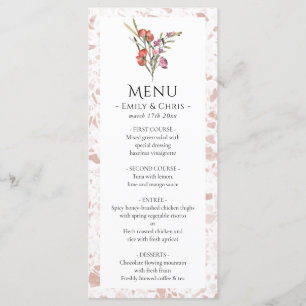 Menu Élégant Mariage d'Eucalyptus Floral