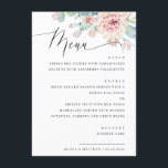 Menu Élégant Mariage Floral Succulent. Dîner botanique<br><div class="desc">Guidez vos invités à travers la célébration avec cette carte de menu mariage personnalisée, avec d'élégants flancs d'aquarelle, succulents et accents de cactus. Conçu avec la calligraphie moderne et la typographie classique, ce menu est entièrement personnalisable avec vos noms, date mariage et détails du menu. Parfait pour chaque cadre, cette...</div>