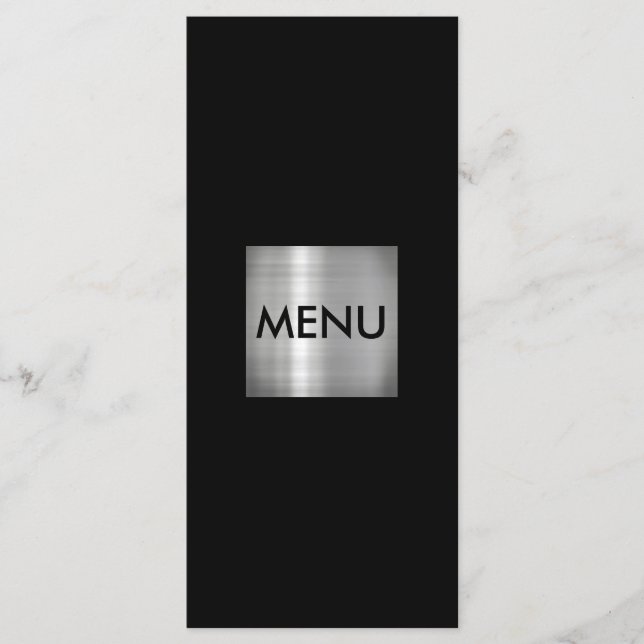 Menu Élégant Menue Argent Chic (Devant)