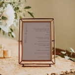 Menu Élégant minimaliste Mauve Script personnalisé mari<br><div class="desc">Menu Mariage de calligraphie Dusty Mauve Élégant Personnalisé</div>