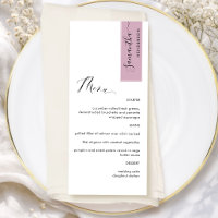 Menu Élégant Personnalisé avec le Nom de l'Invité