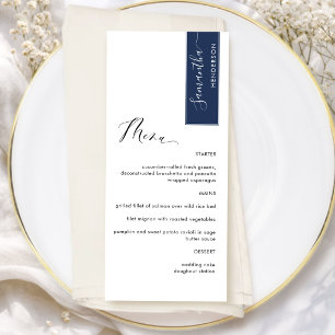 Menu élégant personnalisé avec nom de l'invité pou