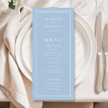Menu Elegant Powder Blue Wedding<br><div class="desc">Elegant Powder Blue Wedding Menu.</div>