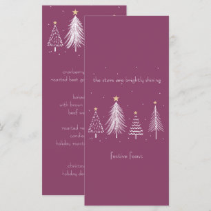 Menu Élégant repas de Noël violet