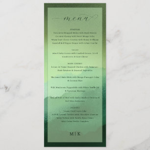 Menu Élégant Vert Olive pour une Restauration Haut