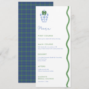 Menu Élégant Wedding shower de Noël Wavy Edge