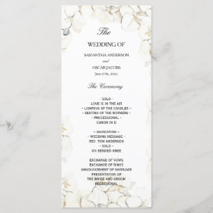 Menu Elégante Beauté Orchidées Blanches Cadre