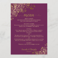 Elégante Boucles d'or et Mariage de Plum magenta